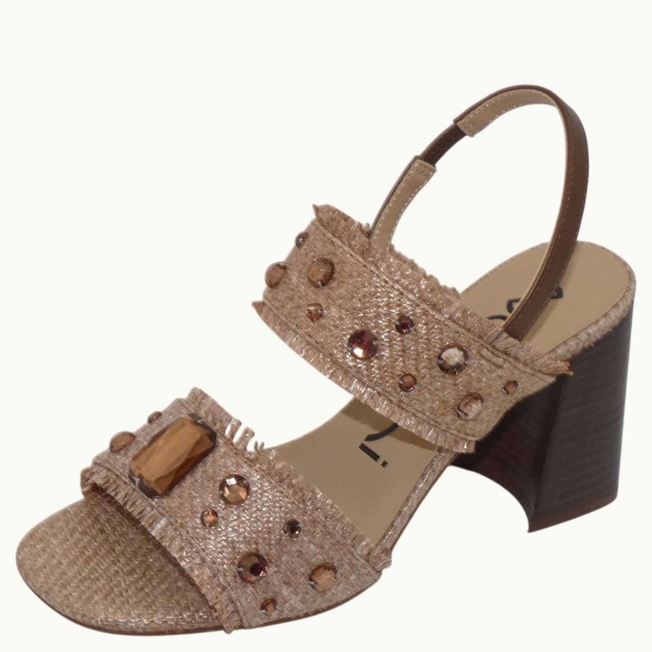 Raffia Sandal with Beads KIKA-02