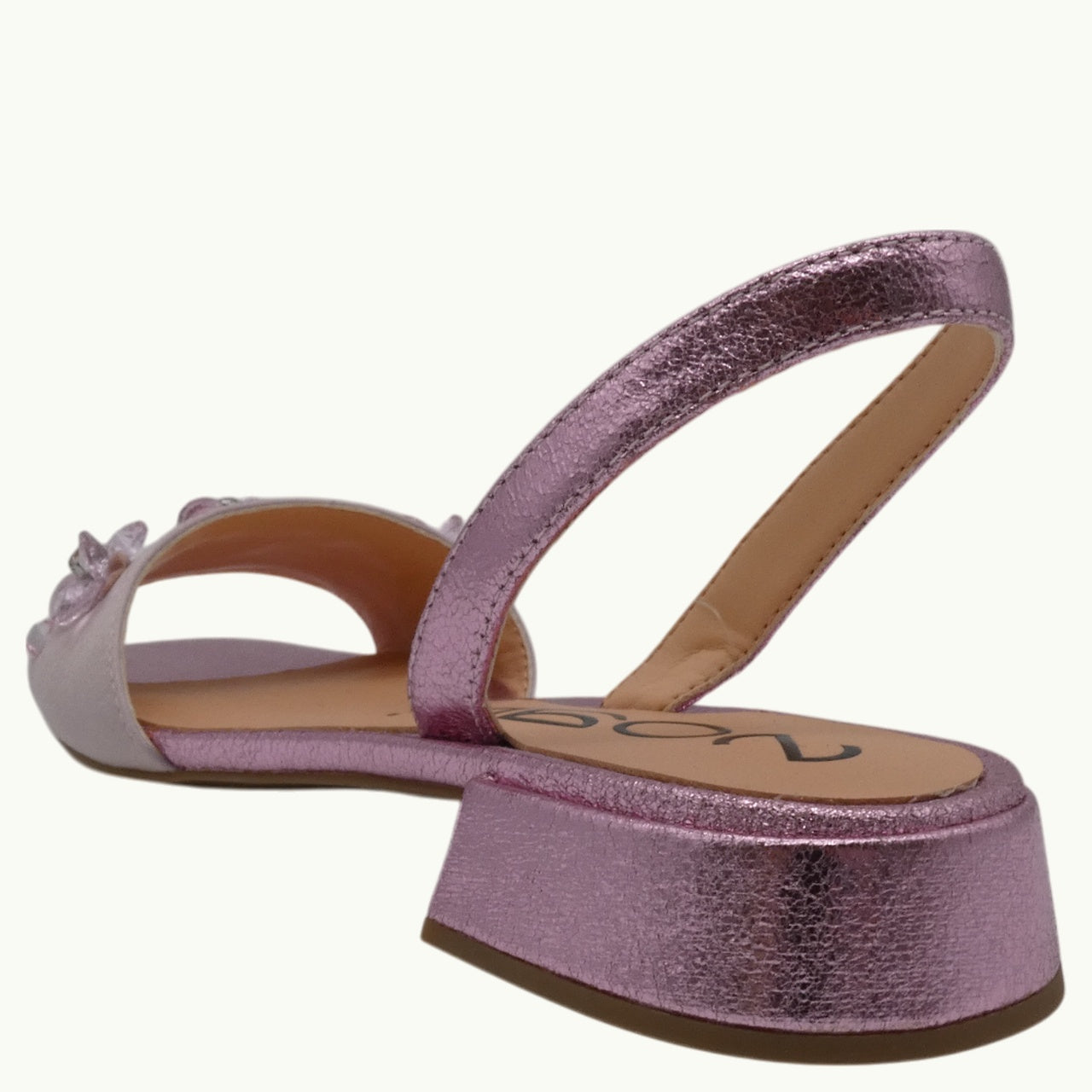 Satin-Effect Sandal with Beads NOBU-04